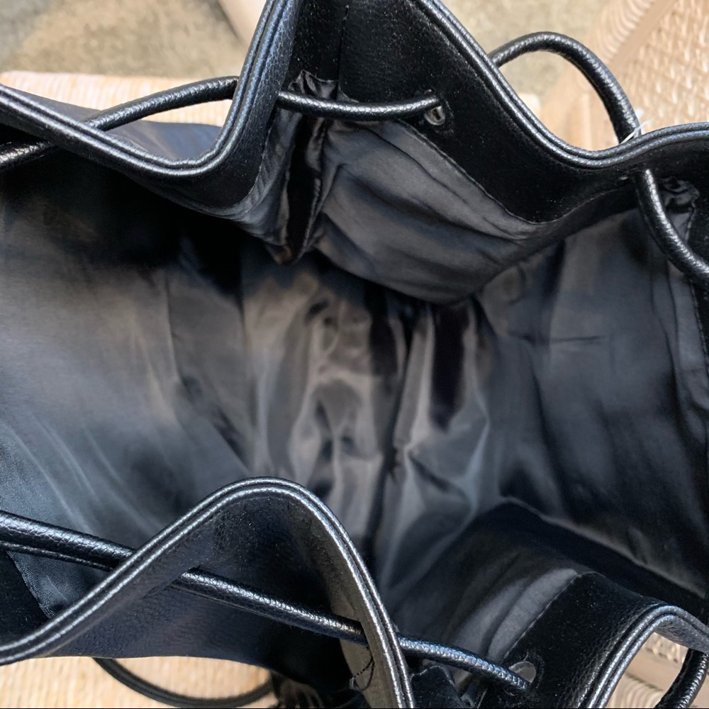 Victoria’s Secret Black Fringe Backpack Faux Leather From The 2015 Runway Show - Picture 14 of 14